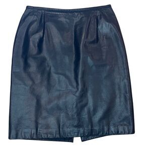 Lauren Ralph Lauren leather pencil skirt Women's size 8P vintage